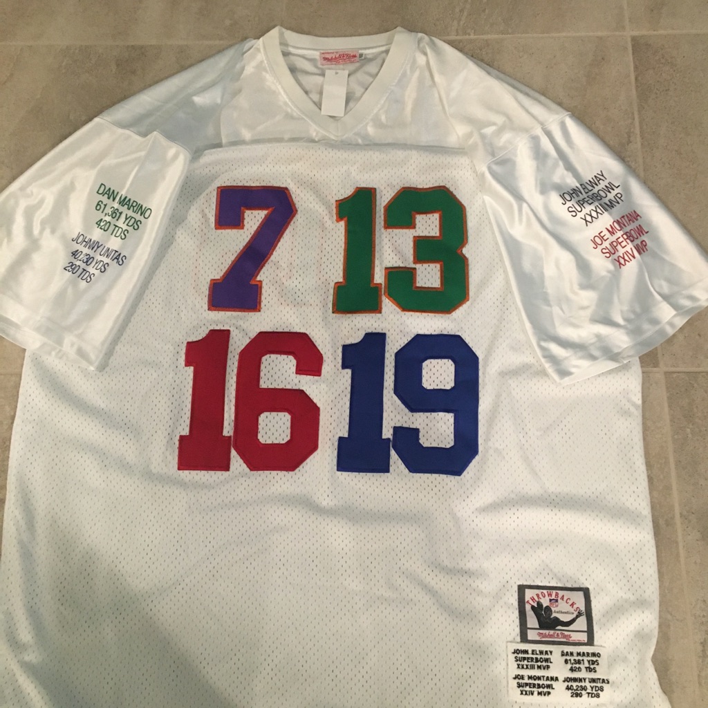 Brand New Sports Fans Quarterback Of The Century Jersey Tags On